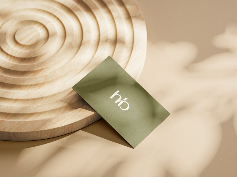 Elegant, minimal business cards with logo mark