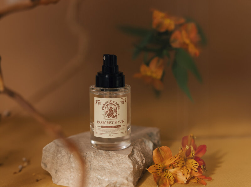 Phoenix & Rose is a boutique apothecary and skincare brand designed for female founders. Wildspark Creative crafted the logo, brand identity, and packaging to create retail-ready, memorable designs that reflect the luxurious self-care experience and capture the essence of Michigan-based CPG.

Wildspark Creative delivered a strategic brand identity, logo design, and packaging for Phoenix & Rose, a female-led apothecary and skincare business in Grand Rapids, Michigan. Retail-ready designs ensure the brand resonates with self-care enthusiasts and boutique shoppers.