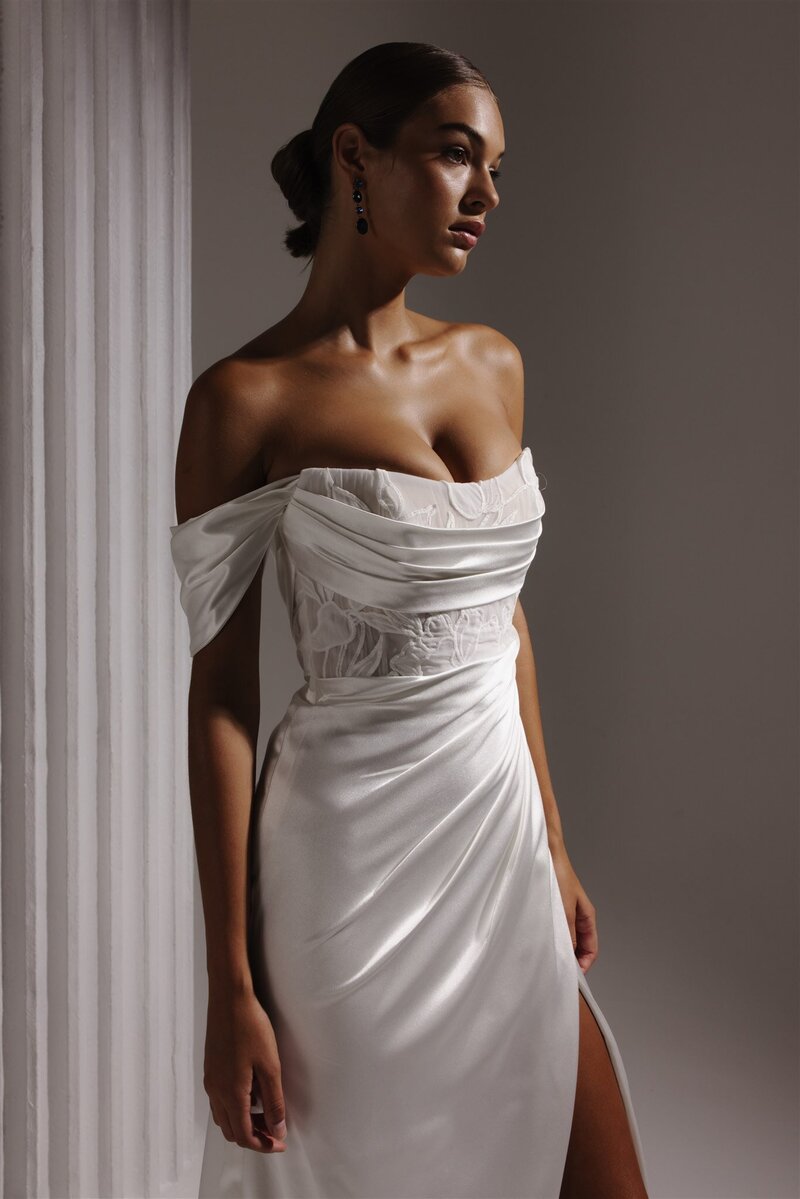 Silky Satin Wedding Gown