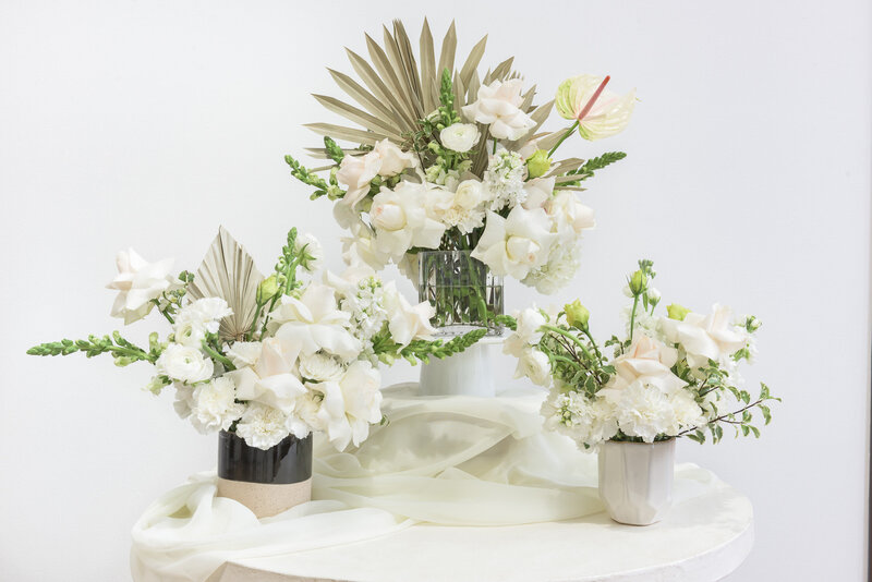Elegant white floral arrangements -1