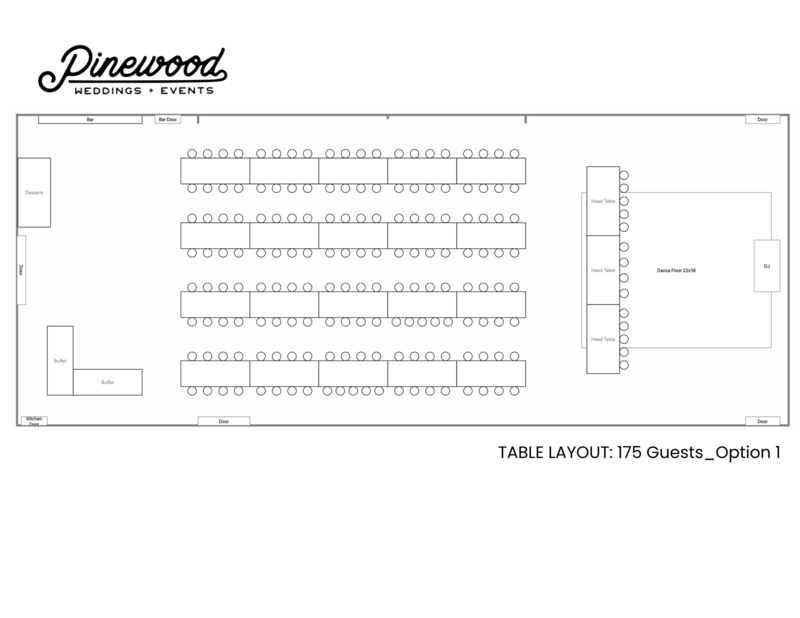 Pinewood Weddings and Events - Modern Wedding and Event Venue in Minnesota's Pine Forest - Talbe Layouts - 16