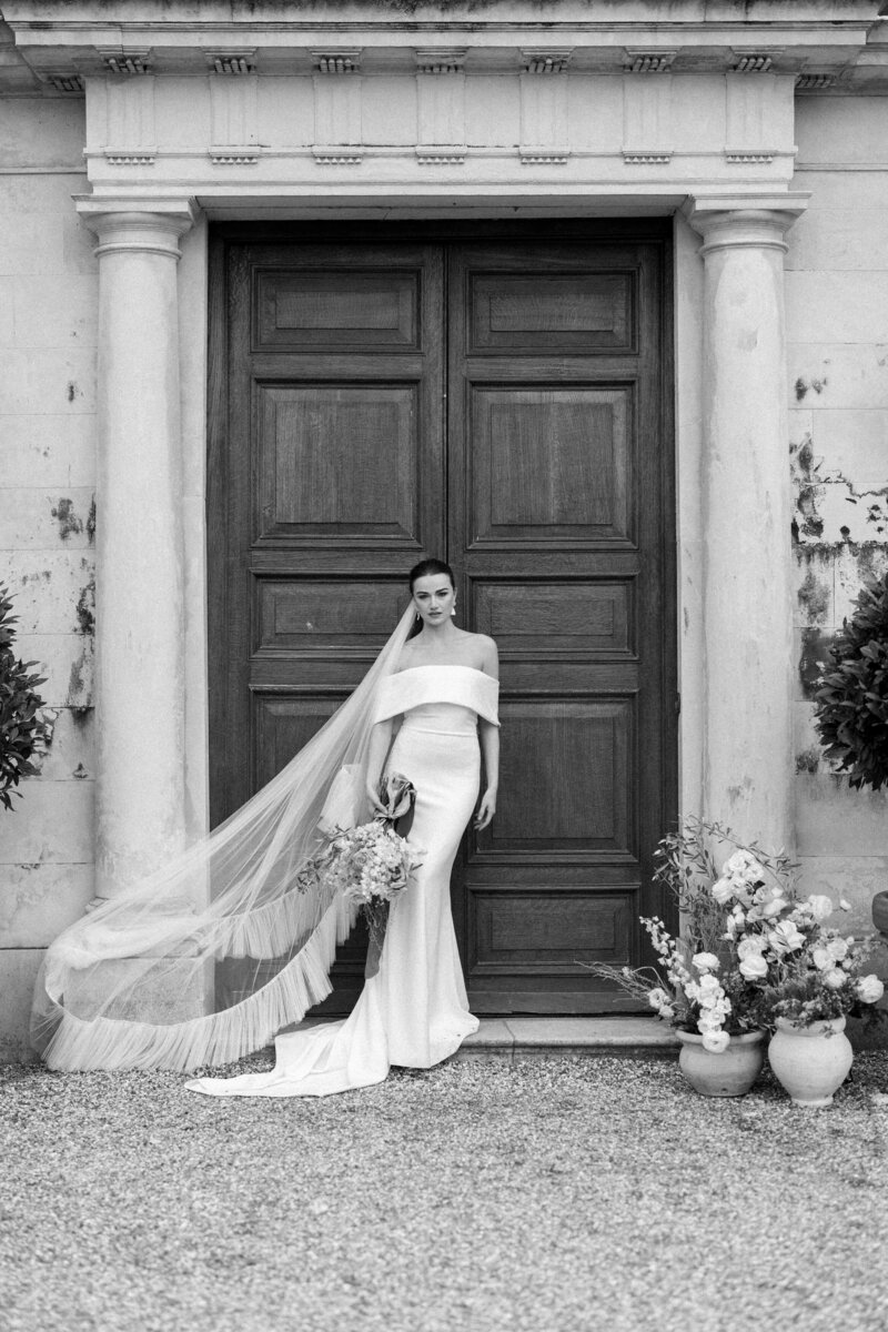 Bride getting ready on her wedding day