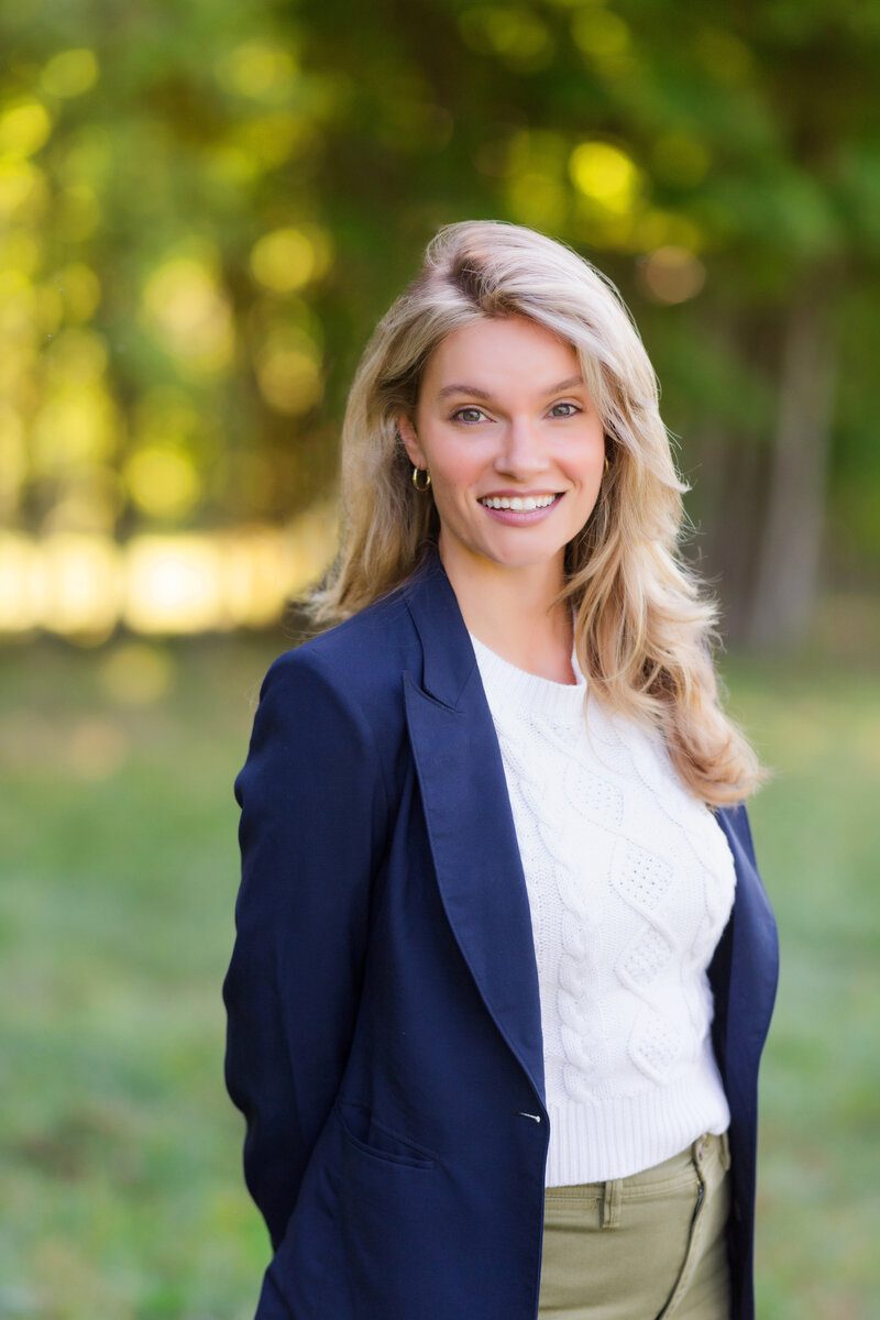 Professional woman posing for head shot