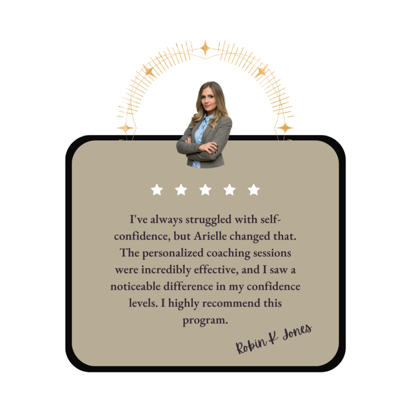 Star of Art Deco Template Testimonial for Arielle Thornton’s  Coaching Services