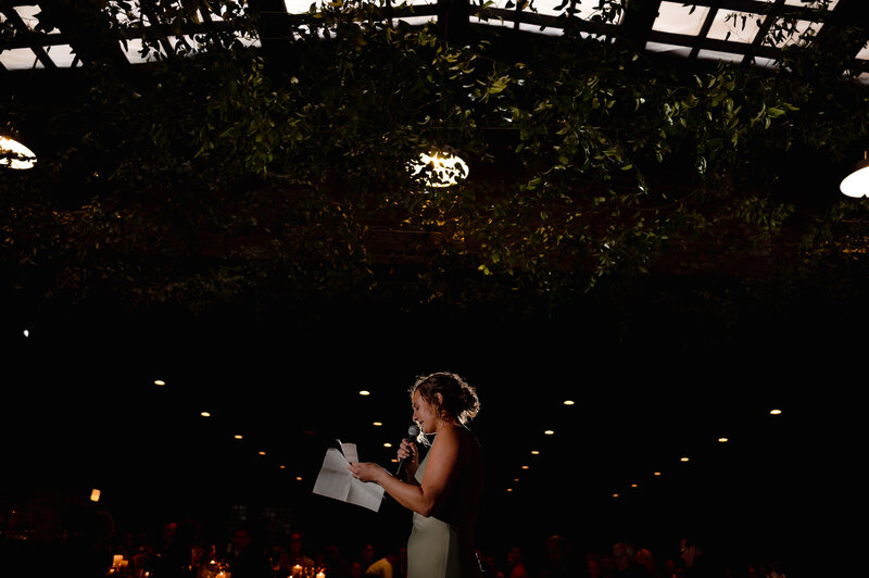 Maid of honor speech at Revel Motor Row in Chicago