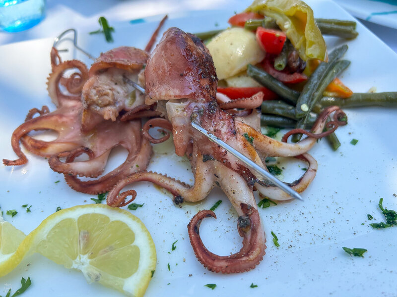 Octopus at Pescefino in Portofino, Italy