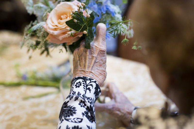 Creating bouquets in nursing home in NJ