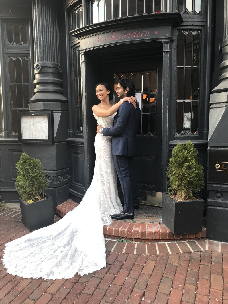 Happy asian bride on her wedding day