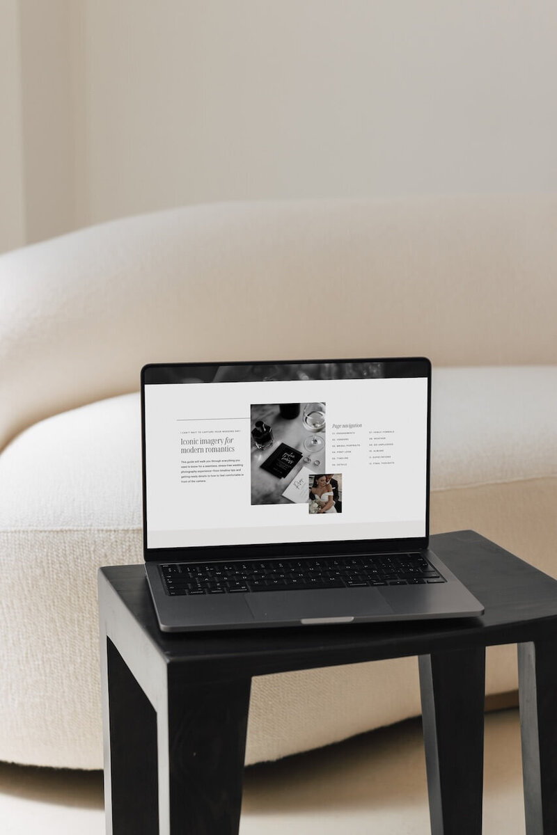 Mockup of Showit website template for photographers