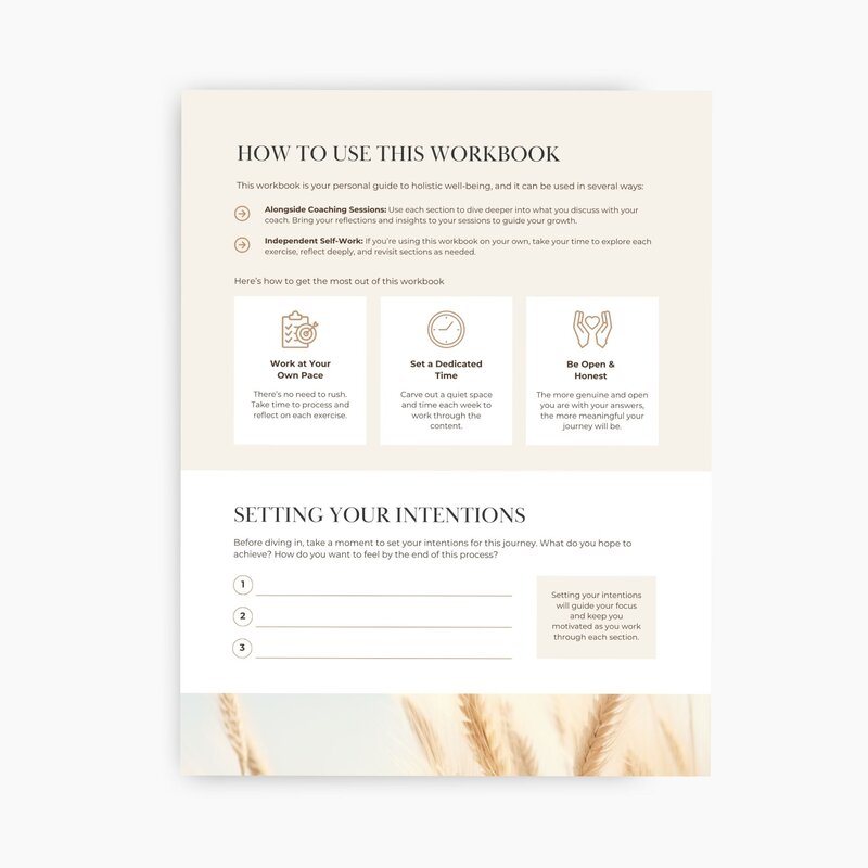 Holistic Coach Workbook canva template1