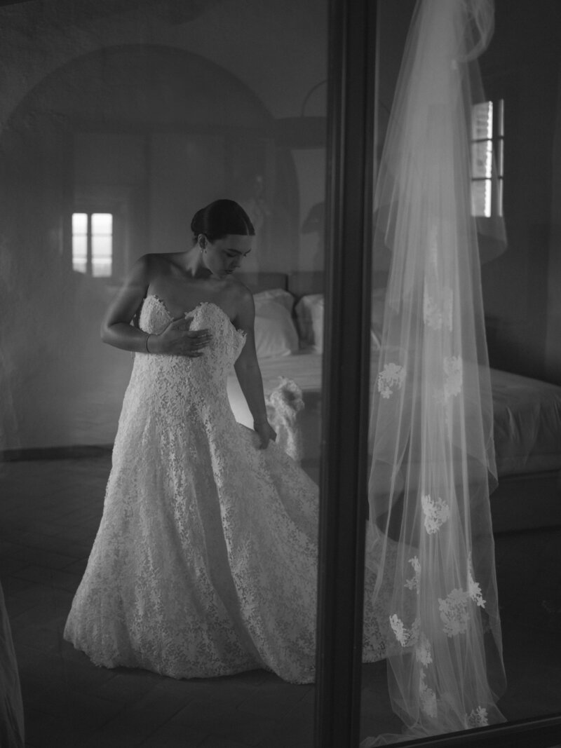 Portrait of bride at the parker palm springs