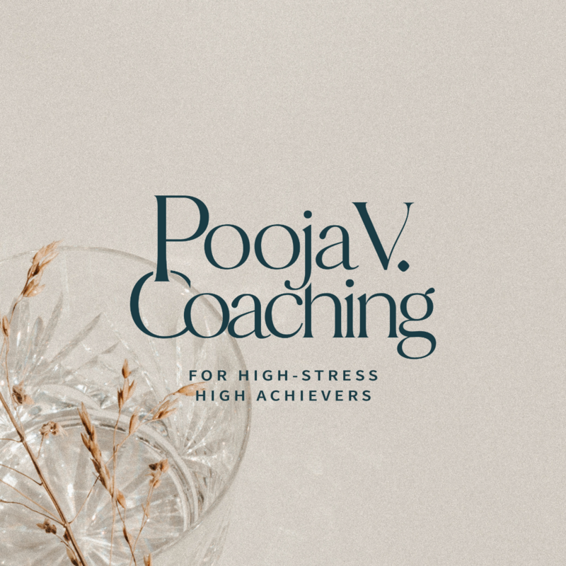 life coach website logo pooja v coaching