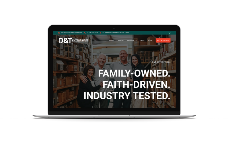 website on an open laptop