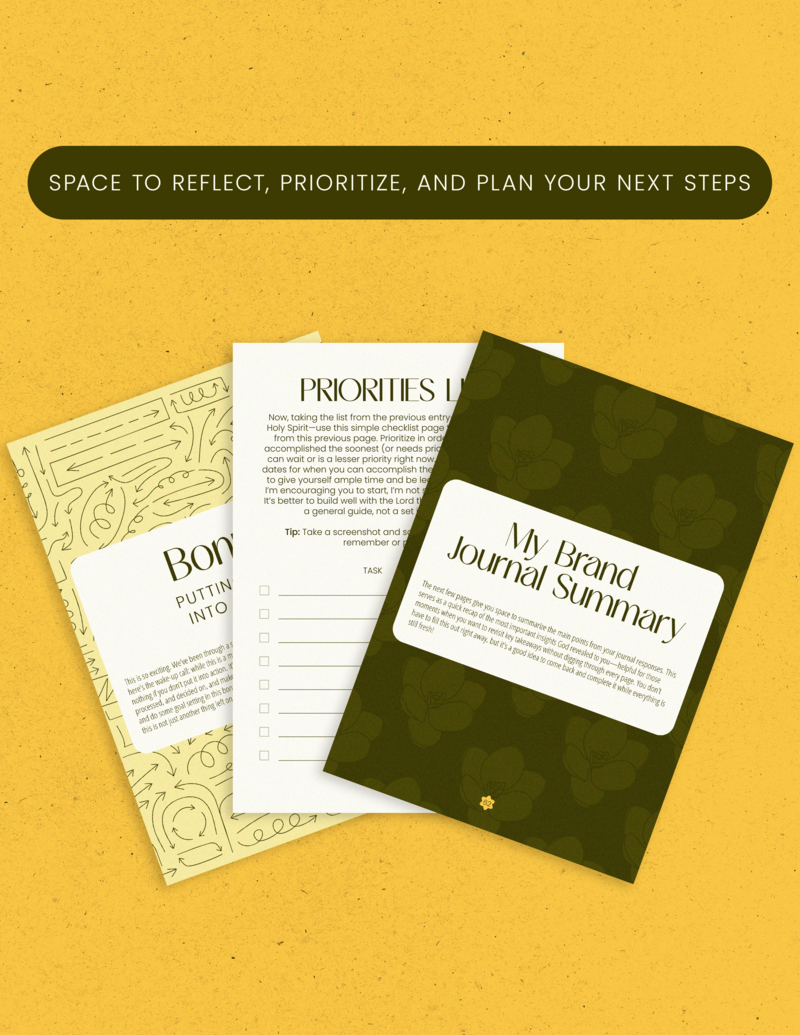 brand journal fanned pages