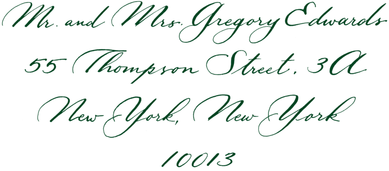 Newport Calligraphy Style- Forest Green