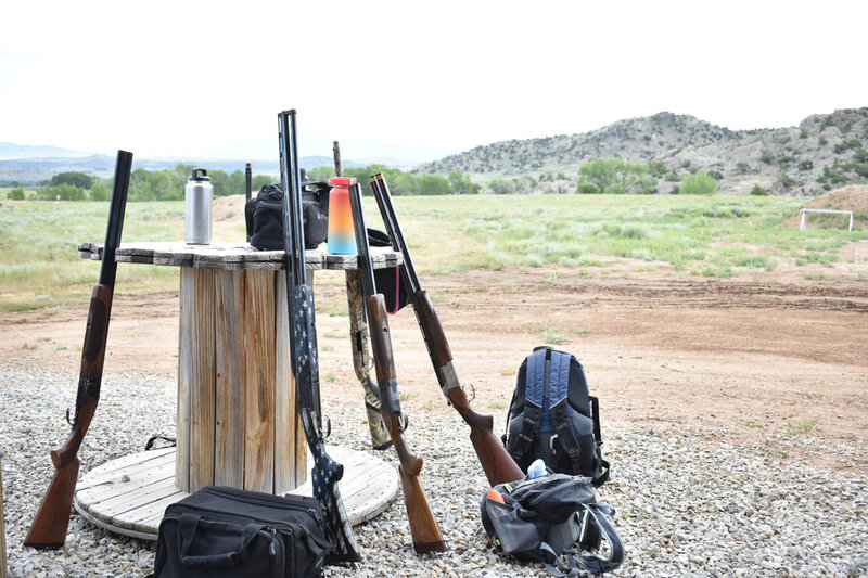Guns at shooting range