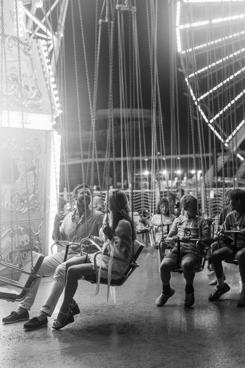 New Jersey Boardwalk Engagement-Jersey Shore Engagement and Wedding Photographer-NJ Documentary Wedding and Family Photographer-Kate Neal Photography-NJ Boardwalk Swings