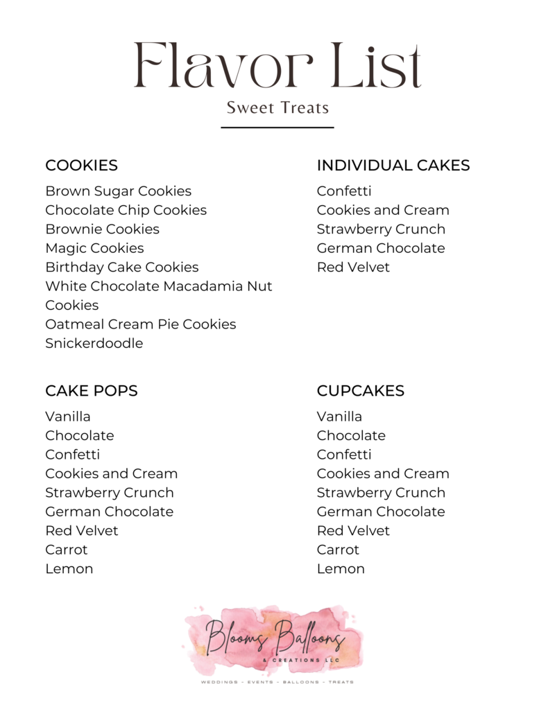 Flavor List