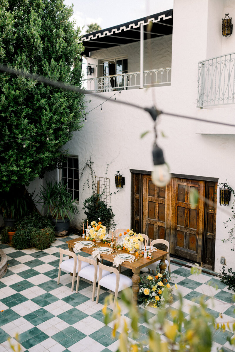 Wedding reception table and floral designs at Monserate Winery in Fallbrook CA designed by Snapdragon Bloom Bar