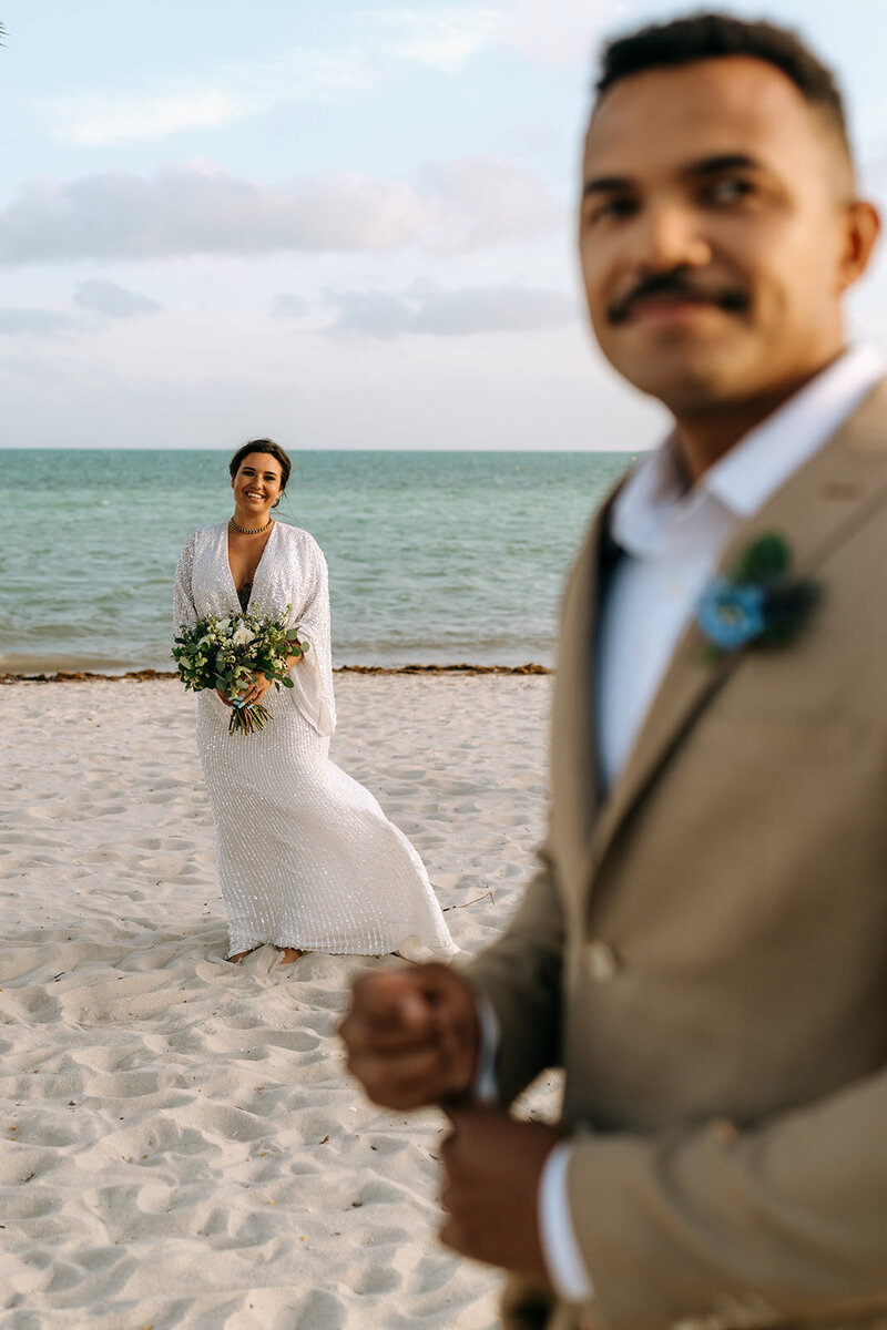 artistic bride and groom photograph