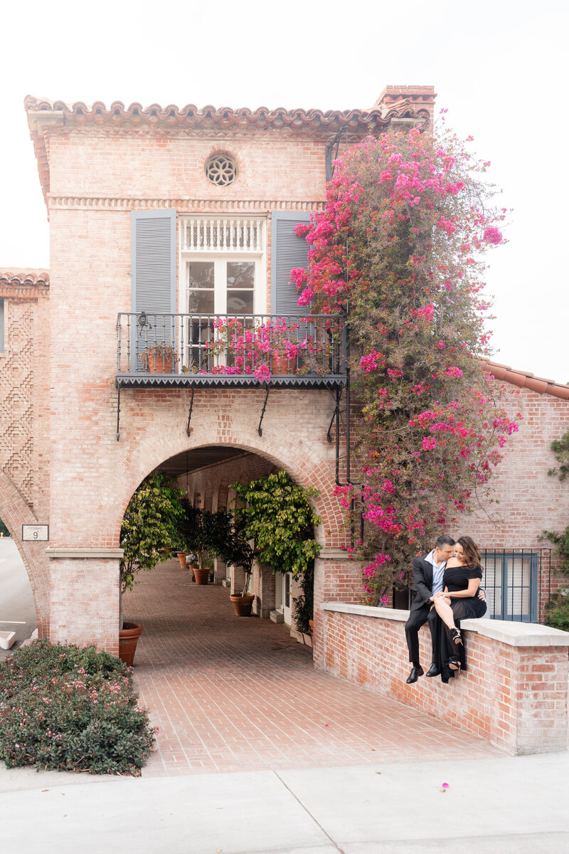 Proposal Engagement photos Malaga Plaza Palos Verdes mexican hispanic couple