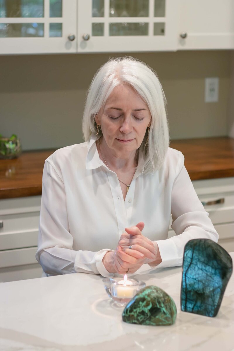 Woman Performing Distance Reiki