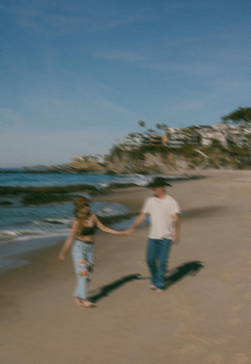 Malibu beach engagement session in California