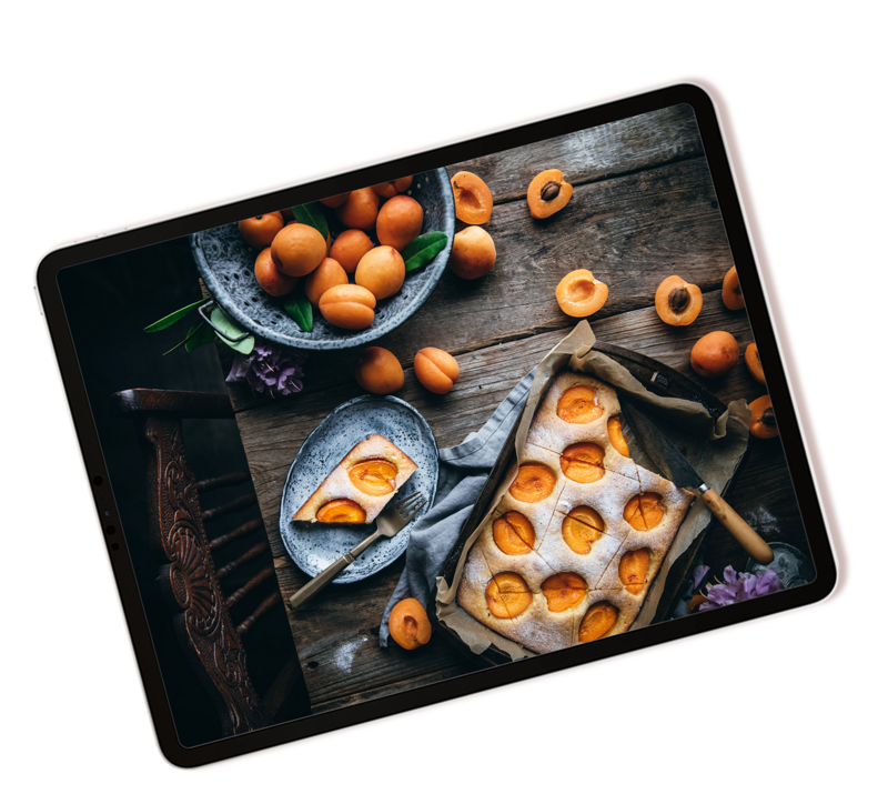 Apricot Cake in iPad-square