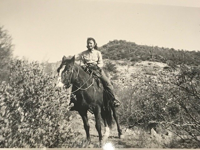 Young woman on horse