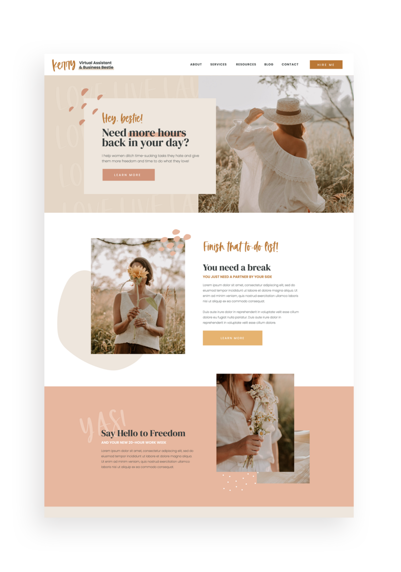 Branding Web Design Female Entrepreneurs | Showit Templates