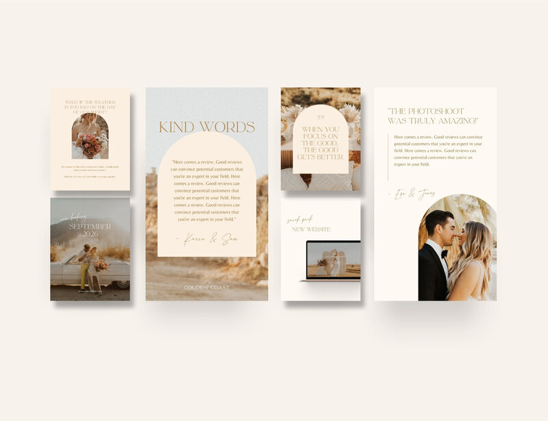 Boho Instagram templates for photographer