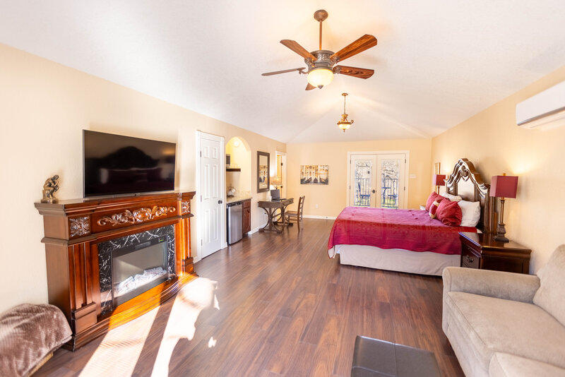 Bedroom area in Wimberley Suite