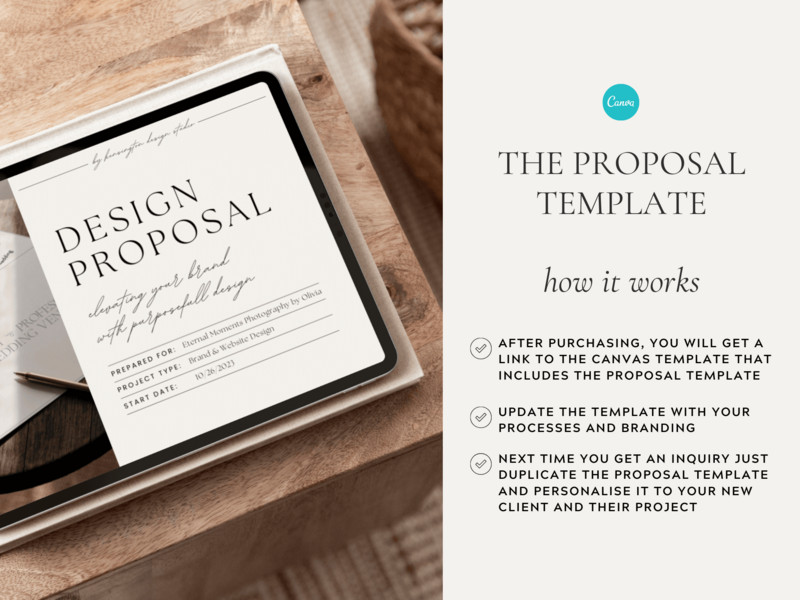 Proposal Template for Designers - Product Images - How it works by The Streamlined Creative by Stephanie Taale - Business Coach, Client Experience and Systems Strategist for brand and website designers