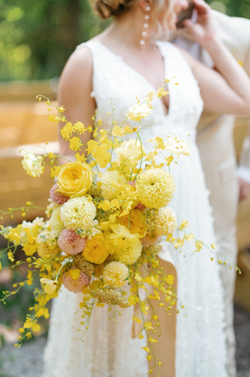 bright, yellow fun wedding bouquet