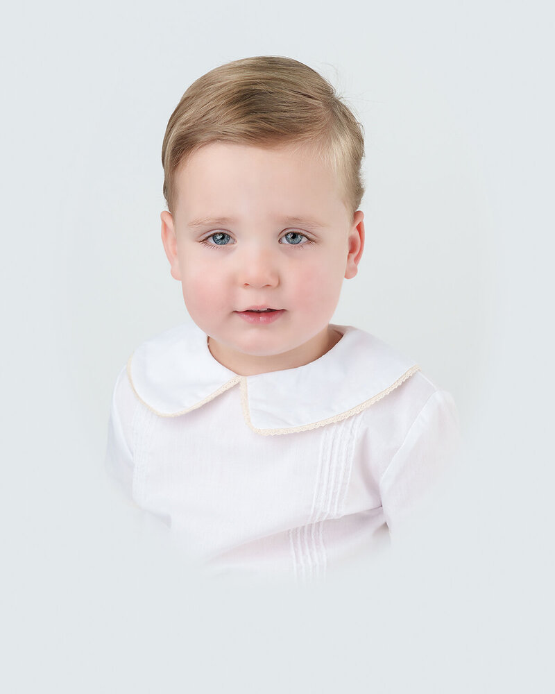 little boy from jacksonville photographed in studio heirloom style