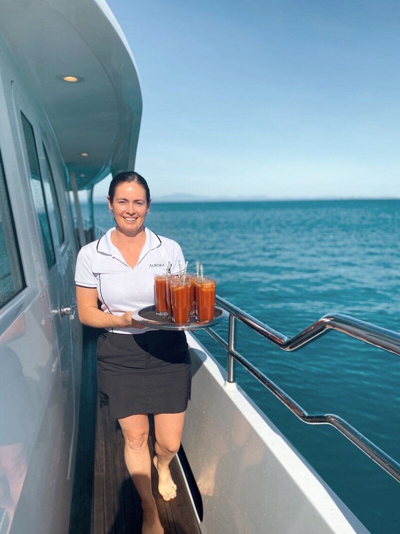 Cocktails Yacht Stewardess