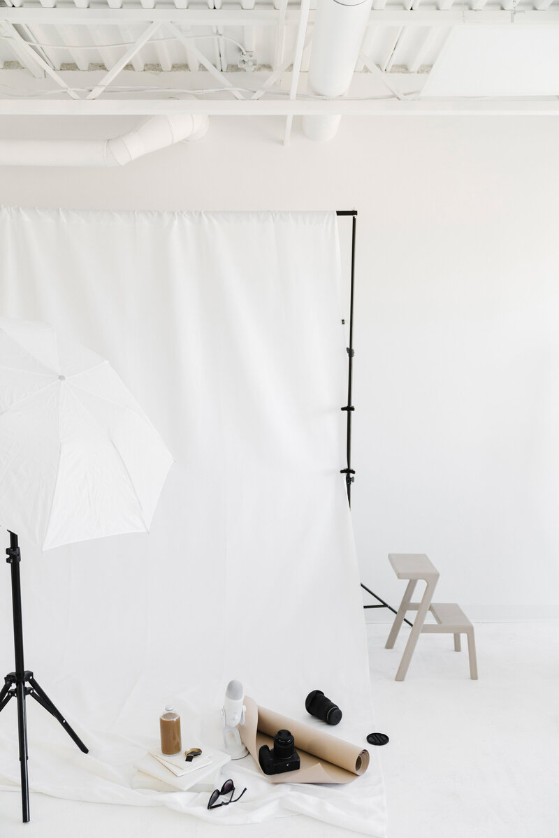 commercial studio set up for photoshoot