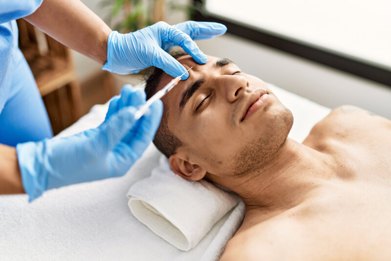 Man Getting Botox Injections
