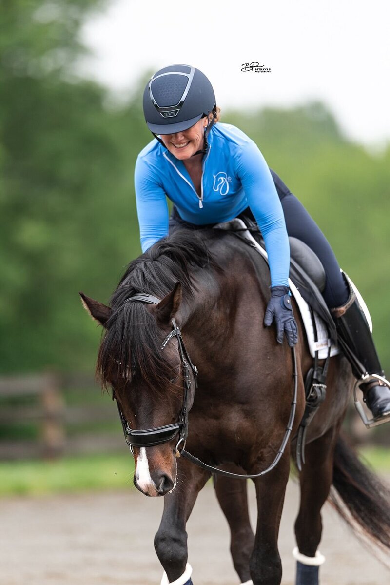 Jessie Paine, owner of a dressage horse farm in Lancaster, PA