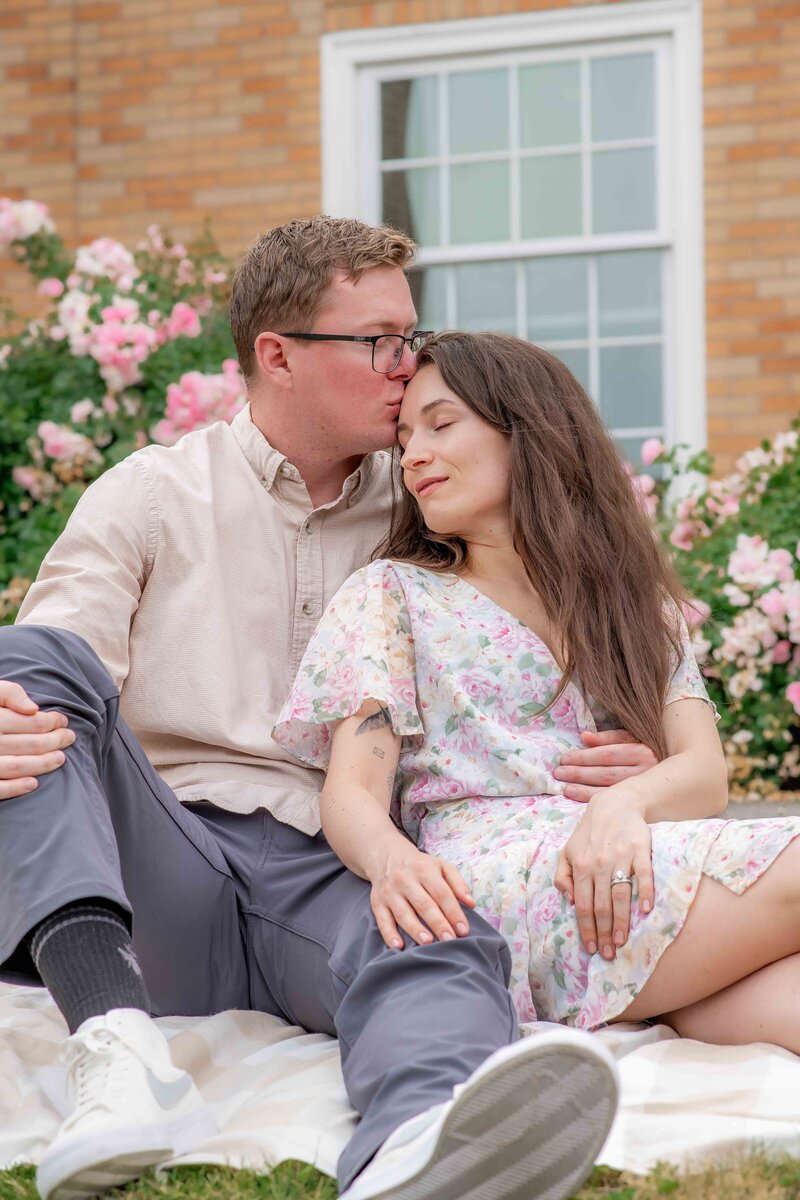 Downtown Engagement Shoot in Camas, WA with couple
