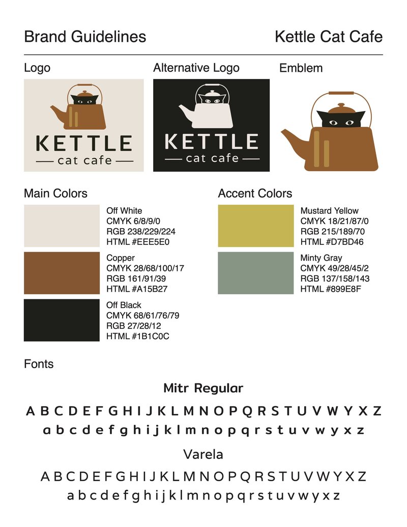 Kettle Cat Cafe Brand Guidelines PDF