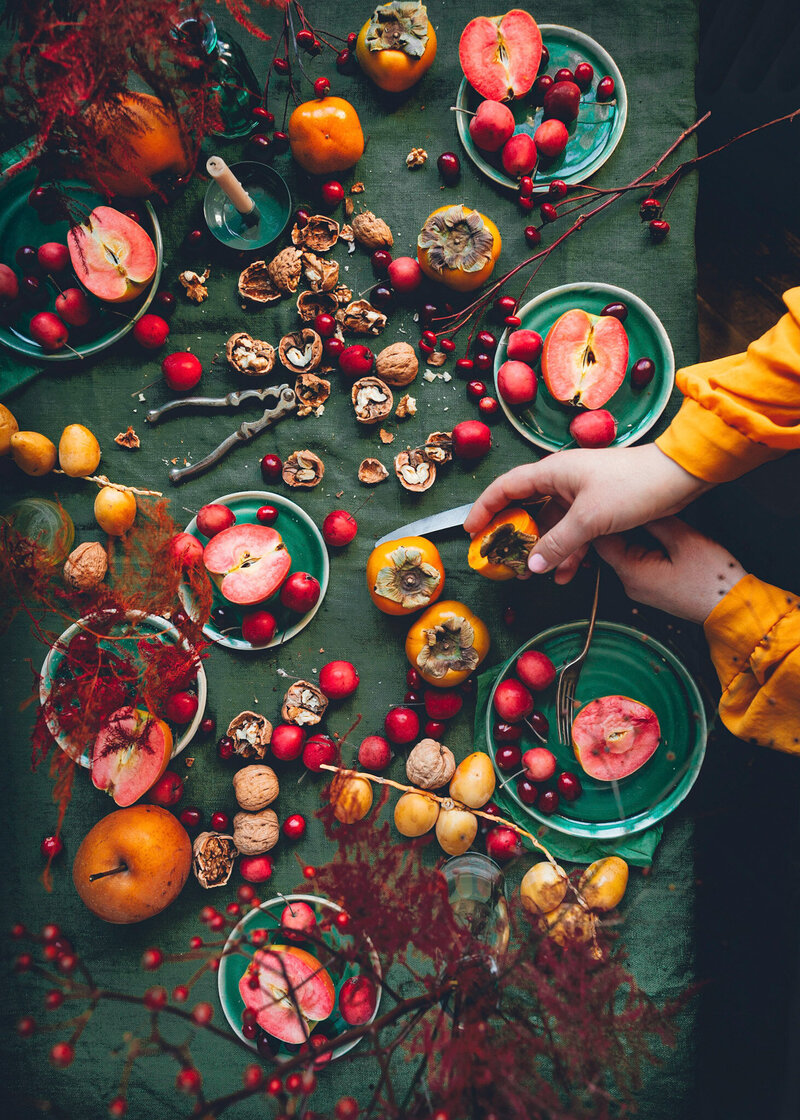 vibrant autumn table