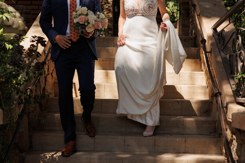 emotional bride during wedding ceremony