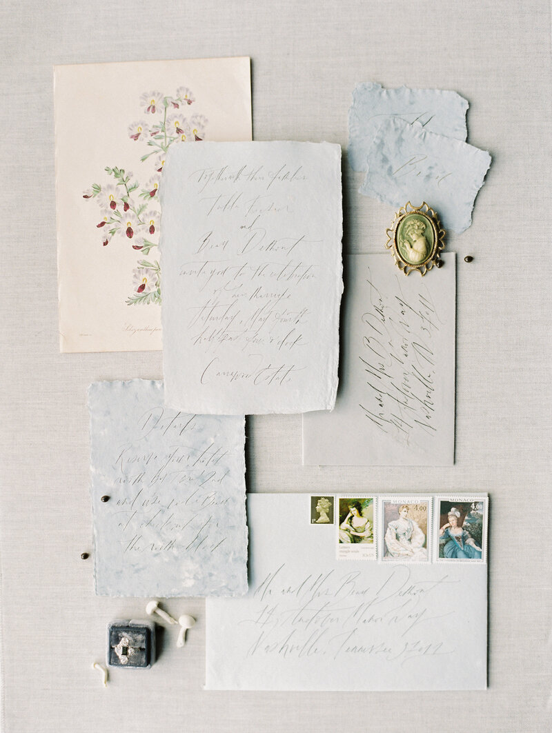 blue-invitation-wedding-calligraphy-Stephanie-Brauer-