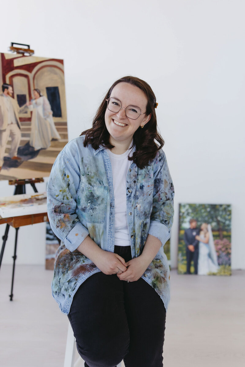 Korianne Stout Live Wedding Painter in the Upper Midwest