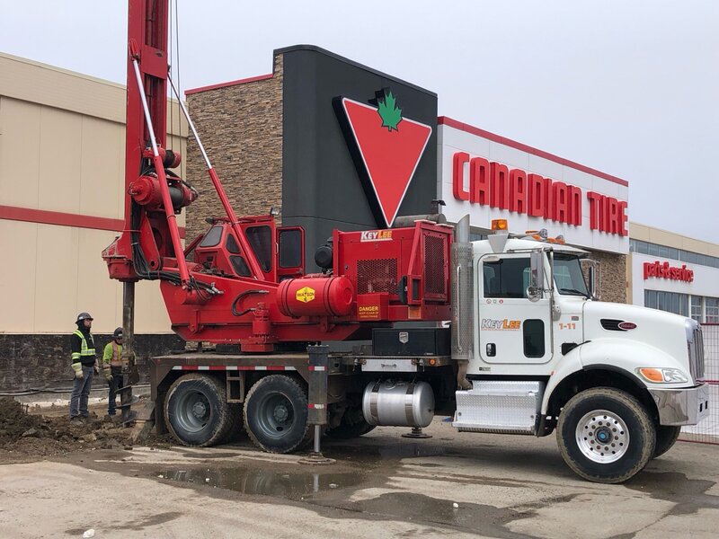 commercial installation of screw piles