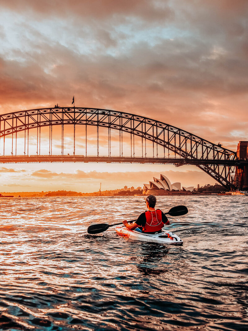 Canoing into the sunset