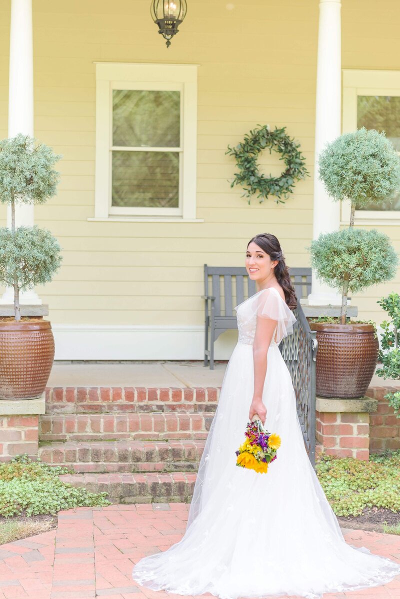 This bride loved getting married at Alexander Homestead in Charlotte.