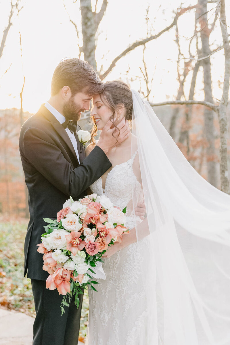 Beautiful wedding couple in Eureka Springs Arkansas