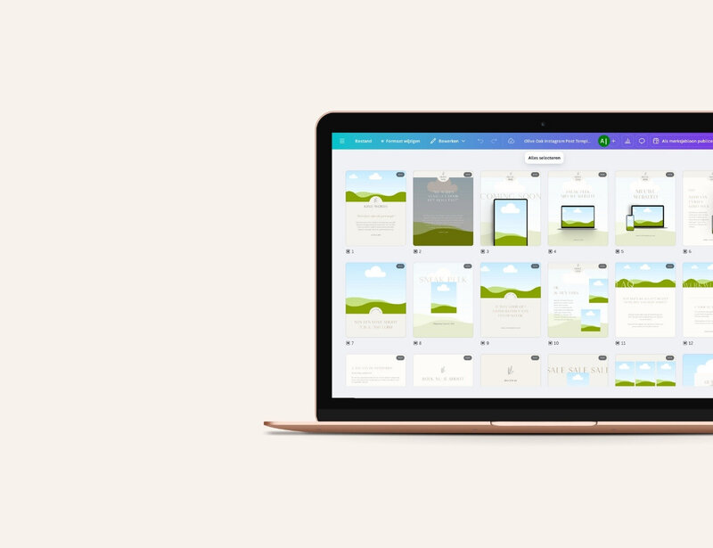 Elegante Instagram templates voor fotografen Olive Oak 14